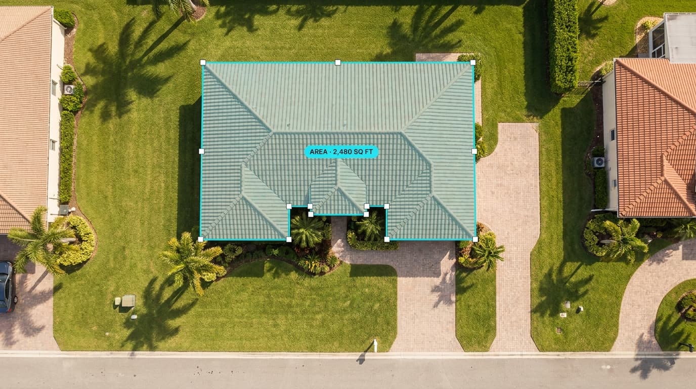 A roof measured from satellite